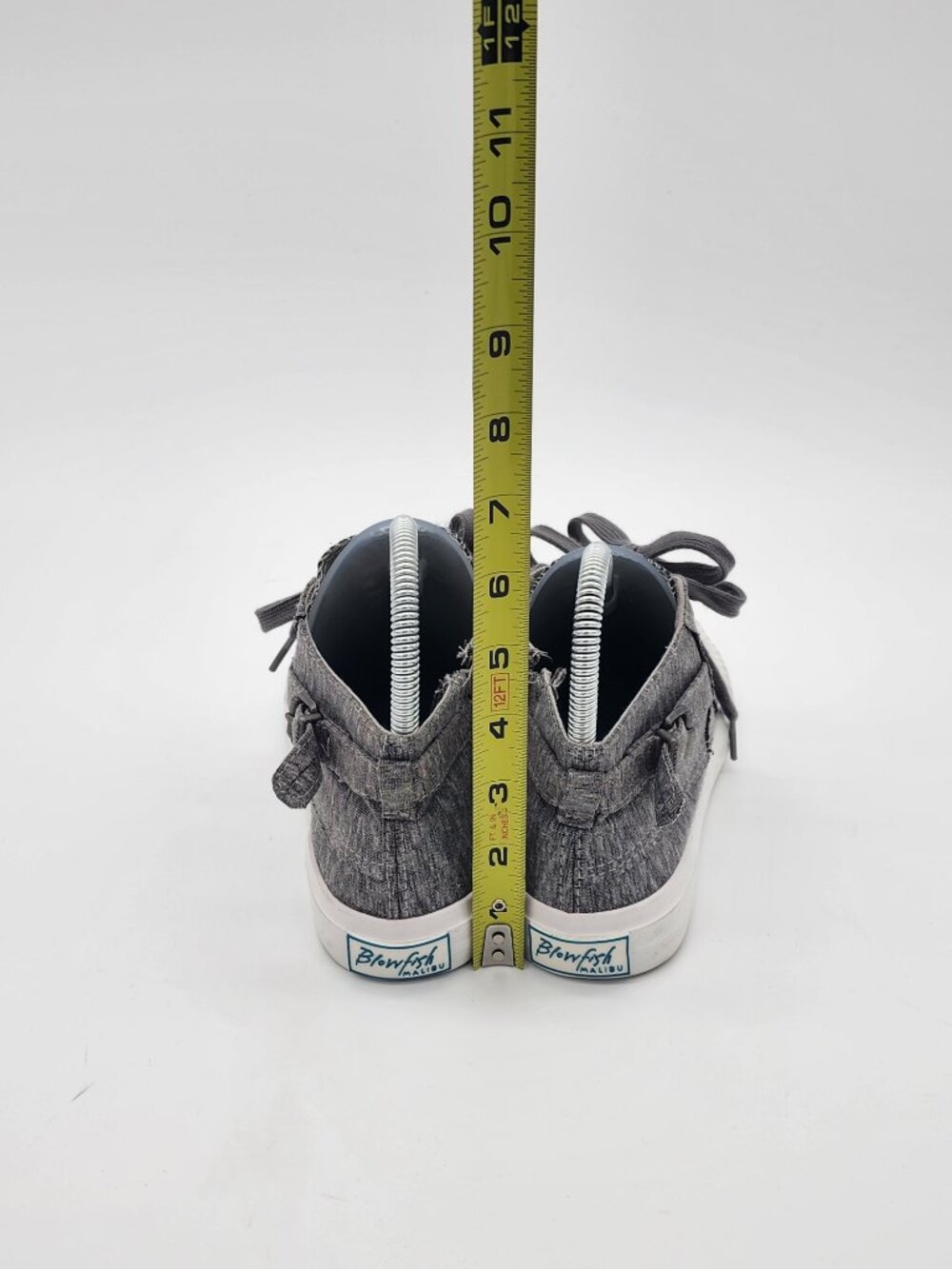 Grey/White Low-Top Side Strap Sneakers | Women's 6 - Picture 11 of 13